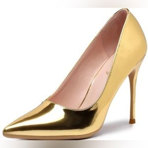 NWOB*** SEXY AS F@CK! Elisabet Tang /  GOLD / Stilettos / Size 7